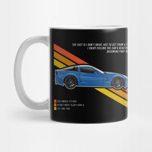 Blue Corvette Mug